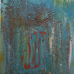 small abstract mixed media paining by Portuguese artist